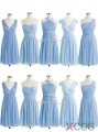 Simple-dress Short A-line Light Blue Chiffon Bridesmaid Dresses/Mismatch Bridesmaid Dresses CHHD-70746