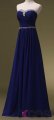 Simple Dress Handmade Beading Sweetheart Long Royal Blue Chiffon Prom Dresses/Evening Dresses CHPD-7159