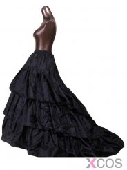 Mermaid Black/White 3 Tiers Petticoat Underskirt