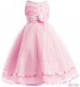 Communion Flower Girl Pageant Illusion Ribbon Tulle Dress FGD-81308