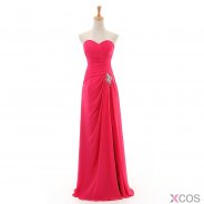 Fashion Sheath/Column Sweetheart Floor-length Chiffon Cocktail Dresses CHDT100007