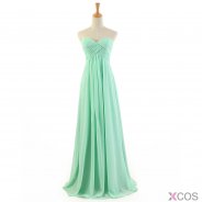 New Arrival Sheath/Column Sweetheart Floor-length Chiffon Prom Dresses CHDT100068