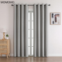MOMOMO Blackout and Heat-insulating Window Curtains for the Living Room with a Linen-like Texture