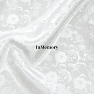 InMemory White Satin Jacquard Sunflower Pattern Hand Spun Silk Fabric