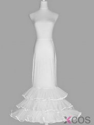 White A-line Slip Multi-tier Wedding Dress Petticoats