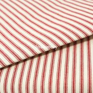 InMemory Stripe Red 44/45" 100% Cotton Woven Ticking 15 Yard Bolt