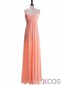 Elegant A-line Halter Floor Length Ruched Chiffon Junior Bridesmaid Dress CHPD-7239