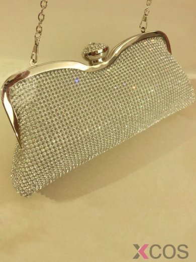 Gold Full Rhinestone Special Occasion Clutches & Handbags