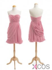 Simple-dress Hot-selling Sweetheart Short Chiffon Bridesmaid Dresses/Wedding Party Dresses CHBD-70805